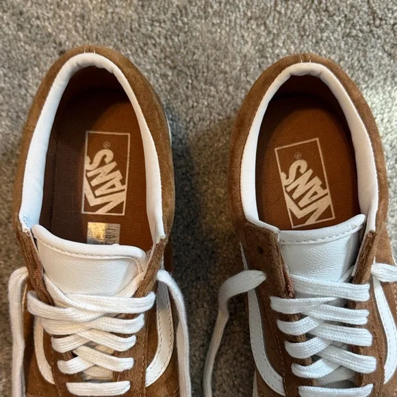 Vans Classic Brown Suede and White Womans Sneakers - Picture 5 of 10